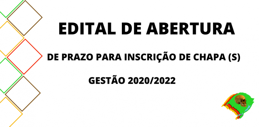 DIVULGAÇÃO EDITAL DE ABERTURA DE PRAZO PARA INSCRIÇÃO DE CHAPA (S) ELEIÇÕES AGAPEL 2020/2022